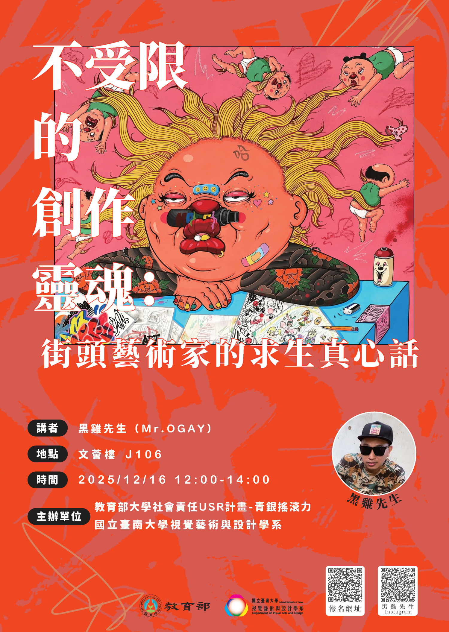 新聞圖片：講座：不受限的創作靈魂：街頭藝術家的求生真心話