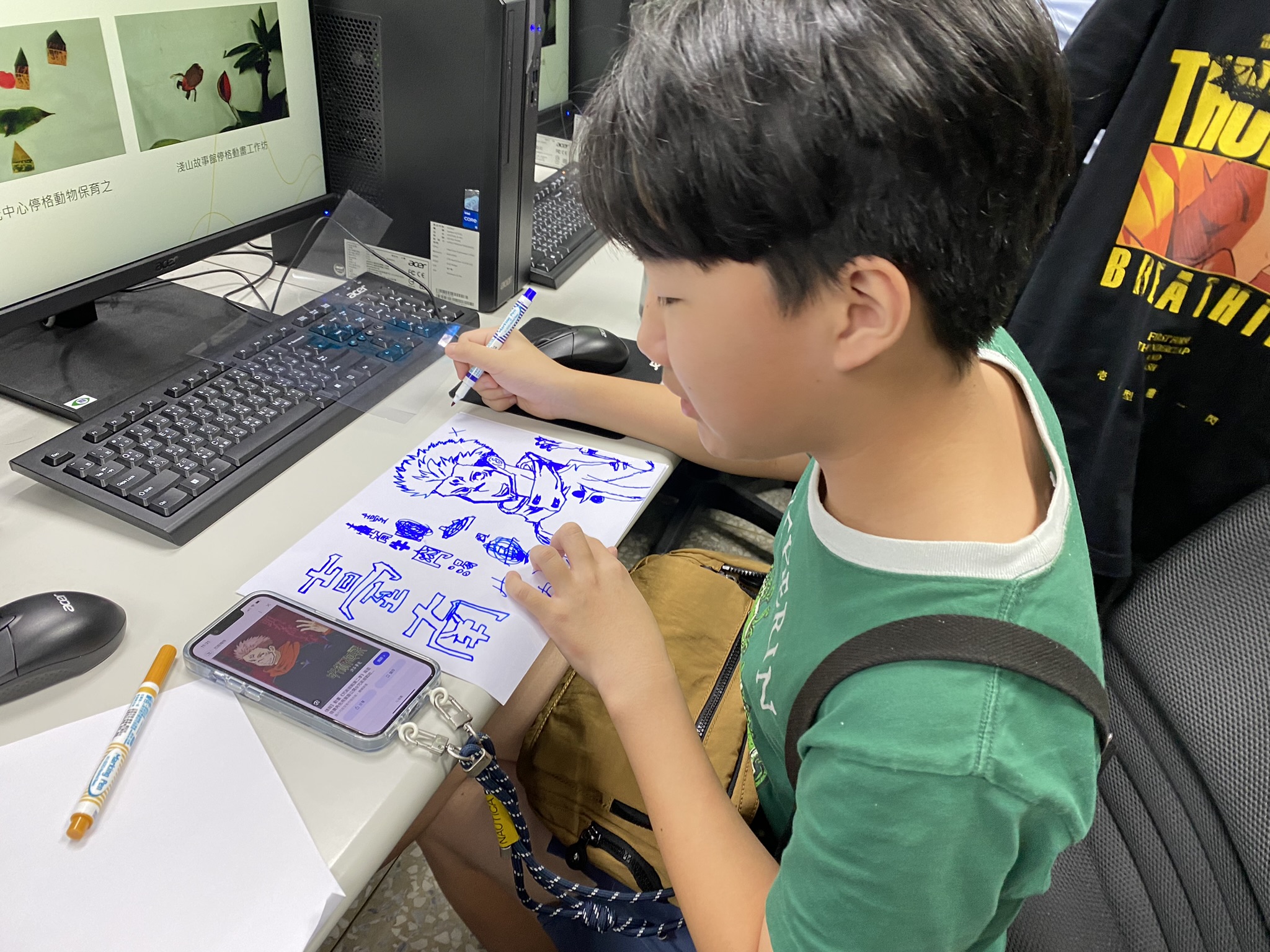 學生拍攝逐格動畫