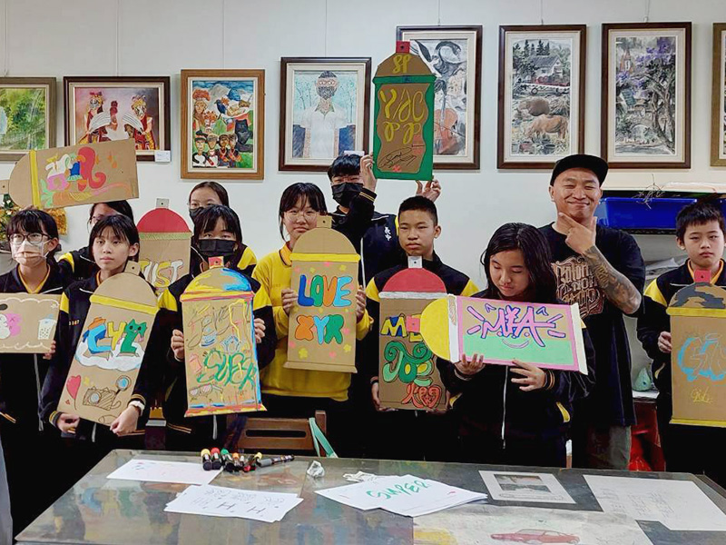 義竹國中塗鴉字體創作工作坊